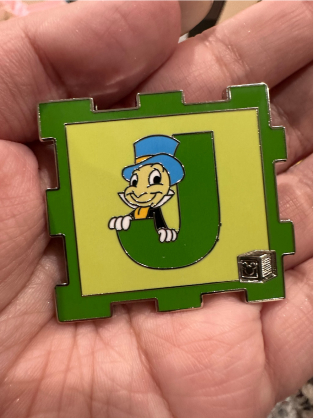 Disney 2026 A To Z Puzzle Cube Letter J Jiminy Cricket Mystery Pin
